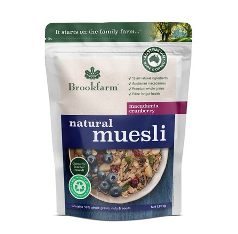 Brookfarm Natural Cranberry Macadamia Muesli 1.25kg