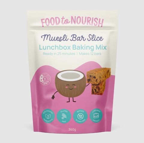 Food To Nourish Lunchbox Baking Mix Muesli Slice 360g