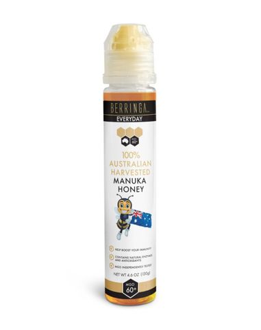 Berringa Manuka Honey Squeeze Bottle 60+ MGO 130g - Box of 12