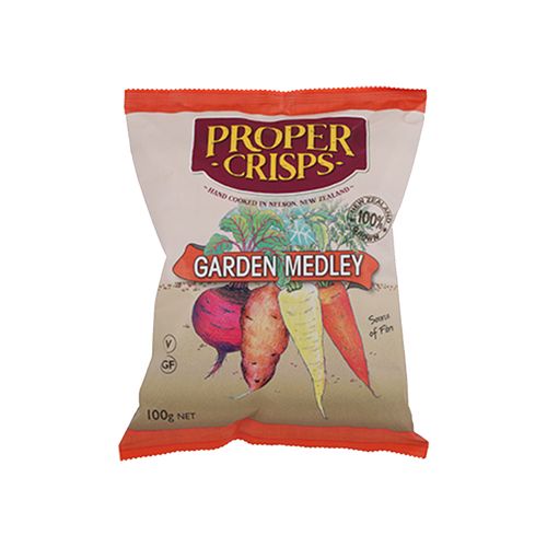 Proper Crisps Garden Medley 100g x 12