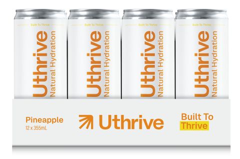 Uthrive Natural Hydration Pineapple Carbonated 355ml - Box of 12