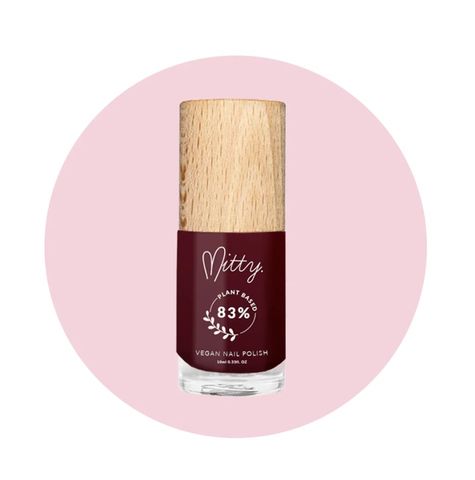 Mitty 83% Plant based Vegan polish Black Cherry 10ml