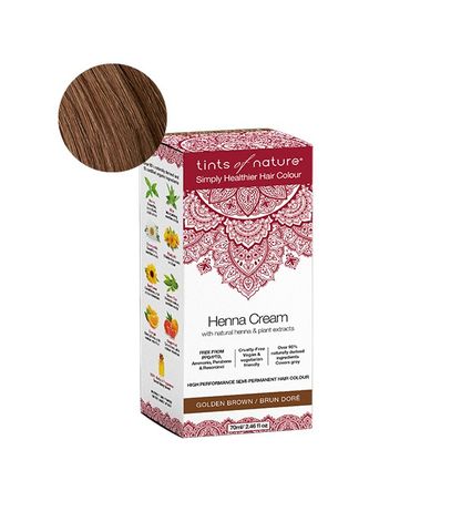 Tints of Nature Semi-Permanent Hair Dye Henna Cream Golden Brown