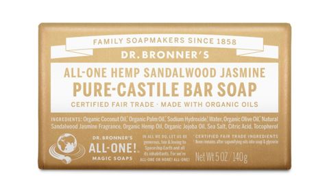 Dr Bronner's 18-in-1 Pure Castile MAGIC BAR SOAP Sandalwood Jasmine 140g