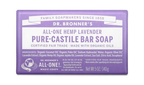 Dr Bronner's 18-in-1 Pure Castile MAGIC BAR SOAP Lavender 140g