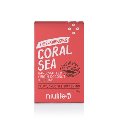 Niulife Handcrafted Virgin Coconut Oil Bar Soap Coral Sea 100g