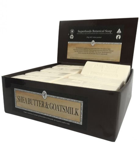 Cloverfields Shea Butter & Goatsmilk 150g Soap (box of 16)