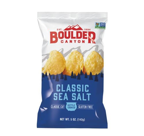 Boulder Totally Natural Sea Salt Chips 142g x 12