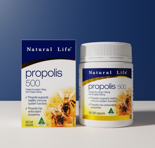 Natural Life Propolis High strength 500mg 365 Caps