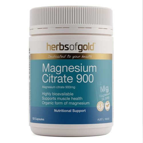Herbs of Gold Magnesium Citrate 900 120VC