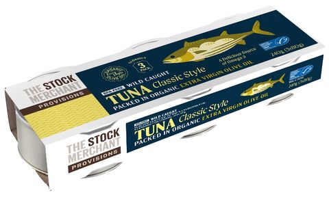 The Stock Merchant MSC Tuna Organic Extra Virgin Olive Oil 3-Pack Cans 240g