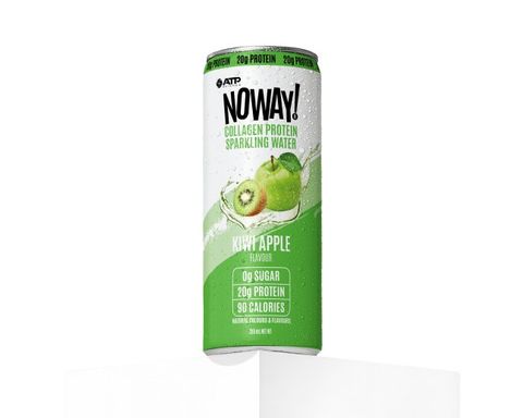 NOWAY Collagen Protein Water Sparkling Water Kiwi Apple 355ml - Box of 12