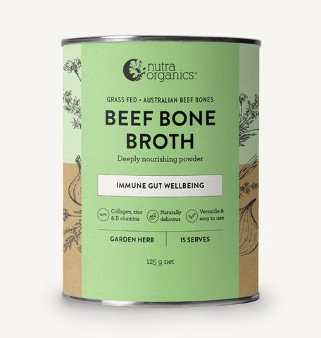 Nutra Organics Beef Bone Broth Garden Herb 125g