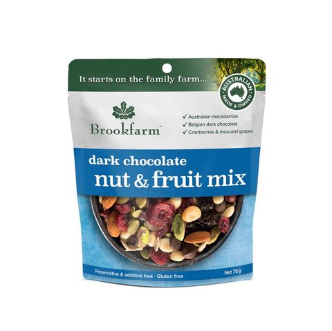 Brookfarm Dark Chocolate Fruit & nut Mix 75g