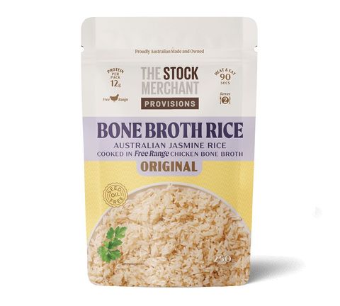 The Stock Merchant Provisions Bone Broth Rice Original 250g