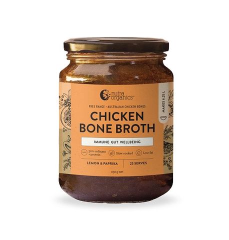 Nutra Organics Chicken Broth Concentrate Lemon & Paprika 250g