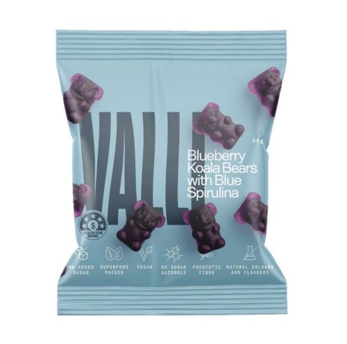 Valli Blue Spirulina Blueberry Gummy Koala Bears 50g x 12