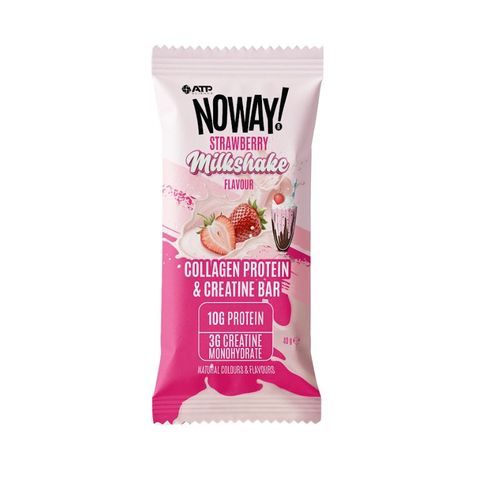 NOWAY Collagen Creatine Mallow Strawberry Milk Bar 40g - Box of 12