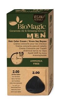 Bio Magic Mens Hair Colour Cream Very Dark Brown 2/00