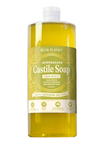 Dr Planet Castile Soap Lemon Myrtle 1L Fliptop Bottle