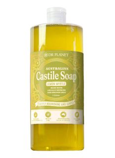 Dr Planet Castile Soap Lemon Myrtle 1L Fliptop Bottle