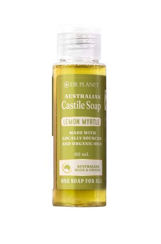 Dr Planet Castile Soap Lemon Myrtle 60mL Fliptop Bottle