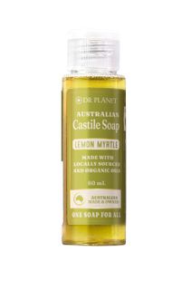Dr Planet Castile Soap Lemon Myrtle 60mL Fliptop Bottle