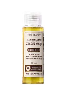Dr Planet Organic Castile Soap Unscented 60mL Fliptop Bottle