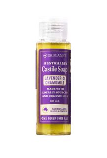 Dr Planet Organic Castile Soap Lavender & Chamomile 60ml Fliptop Bottle