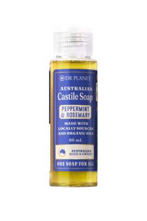 Dr Planet Organic Castile Soap Peppermint & Rosemary 60mL Fliptop Bottle