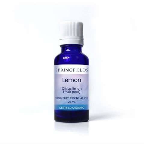 Springfields Certified Organic Essential Oil Lemon 20ml