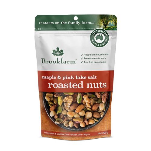 Brookfarm Roasted Nuts Maple & Pink Lake Salt 200g