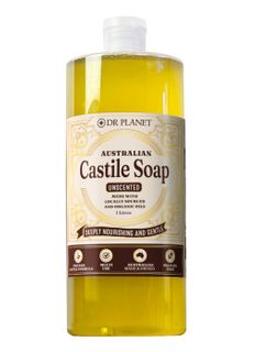 Dr Planet Organic Castile Soap Unscented 1L Fliptop Bottle