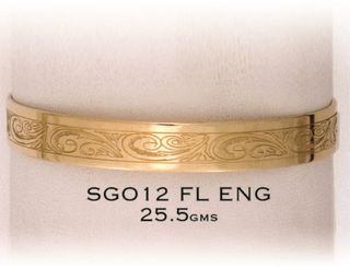 12MM SOLID FLAT BANGLE ENGRAVE