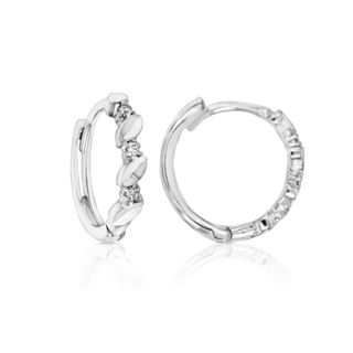 ##9W FACETED CZ HUGGIE