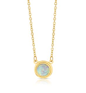 PRESSED OPAL ON 9CT CHAIN