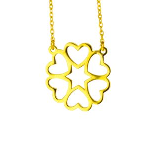 HEARTS ON CIRCLE WITH CHAIN