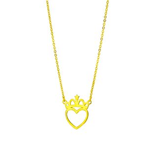 CROWN & HEART WITH CHAIN