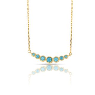 9Y GRADUATED TURQUOISE NECKLAC