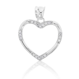 9W CZ AND PLAIN OPEN HEART