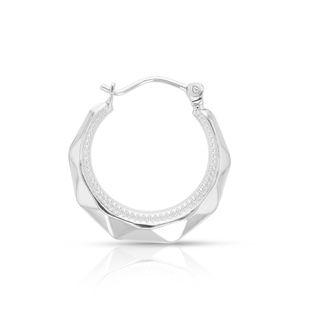 9W FACETED CRESCENT 14MM HOOP