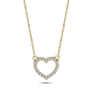 9Y CHAIN WITH OPEN HEART CZ BO