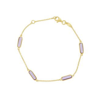 9Y CHAIN WITH LIGHT PURPLE BAG