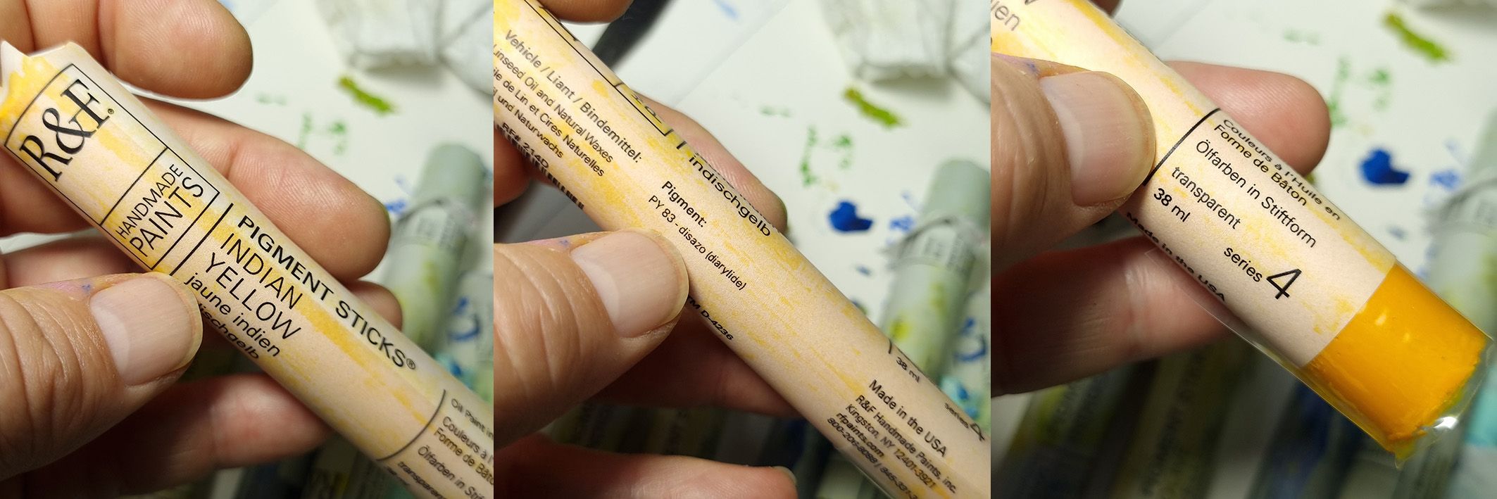 R&F Pigment Sticks: oilpaint in stick form