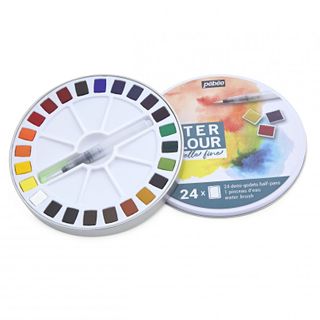 Empty Watercolor Pan Plastic Paint Cup (Select Mini Sample, Quarter, Half  or Full Pan Size)