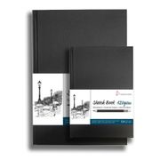 Hahnemuhle A5 Sketch Book - 140gsm Spiral Bound Black Sketchbook With 62 Sheets