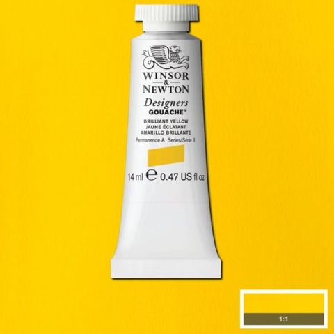 W&N D GOUACHE 14ML S3 BRILLIANT YELLOW 571