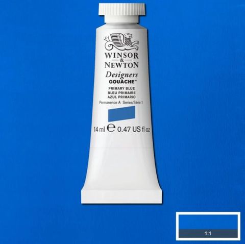 W&N D GOUACHE 14ML S1 PRIMARY BLUE