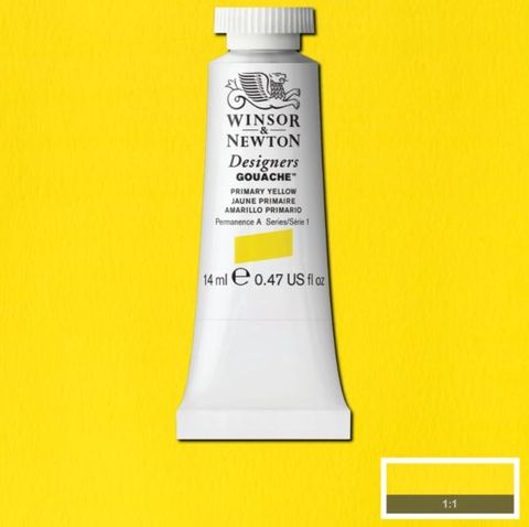 W&N D GOUACHE 14ML S1 PRIMARY YELLOW