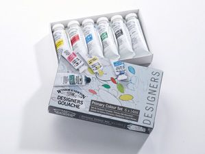 W&N DESIGNERS GOUACHE PRIMARY COLOUR SET6